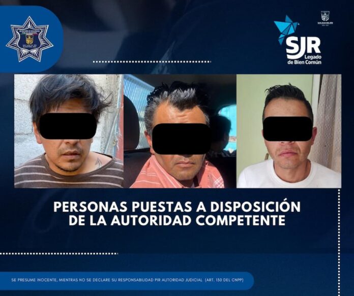 Robo en domicilio termina con tres detenidos en San Juan del Río