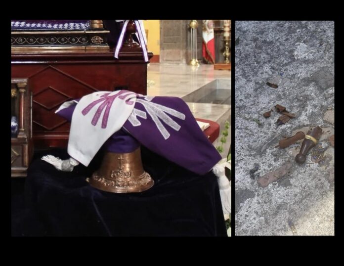 Roban histórica campana del Santo Entierro de Cristo en San Juan del Río; tiene más de 300 años de antigüedad
