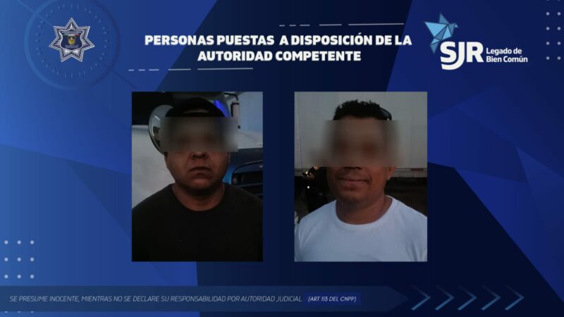 SSPM-SJR recupera tractocamión robado y detienen a dos personas en San Juan del Río
