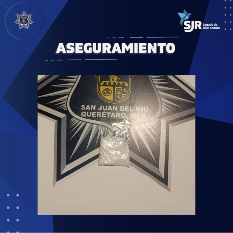 Detienen a sujeto por posesión de narcóticos en San Pedro Ahuacatlán, San Juan del Río