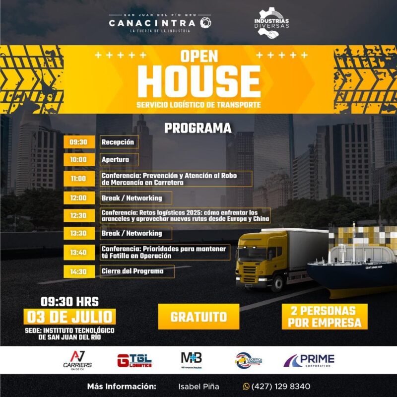 Preparan primer Open House logístico de CANACINTRA San Juan del Río