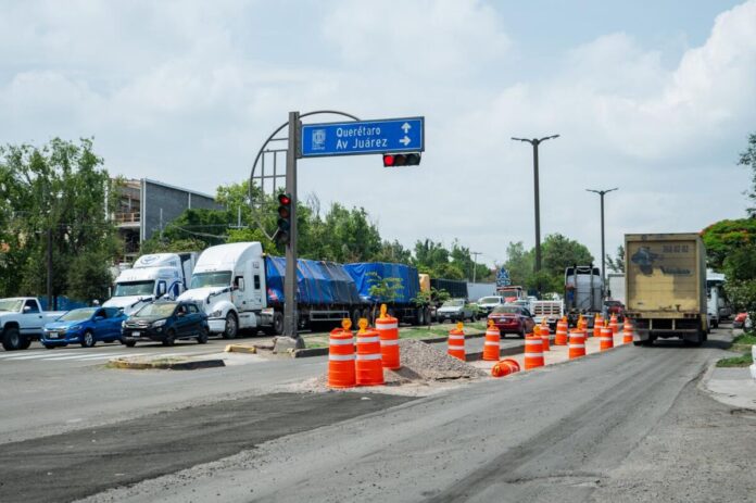 Rehabilitación de Avenida Paseo Central en San Juan del Río cuenta con 15% de avance