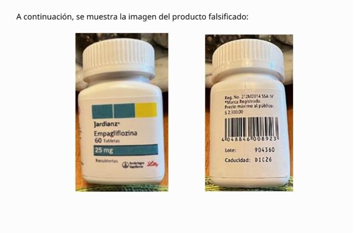COFEPRIS alerta por falsificación de medicamento Jardianz en Querétaro