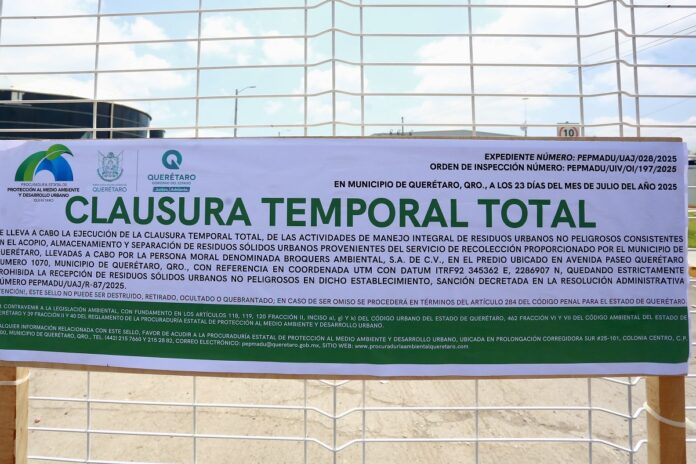 Clausuran planta separadora de residuos en Querétaro por incumplimientos