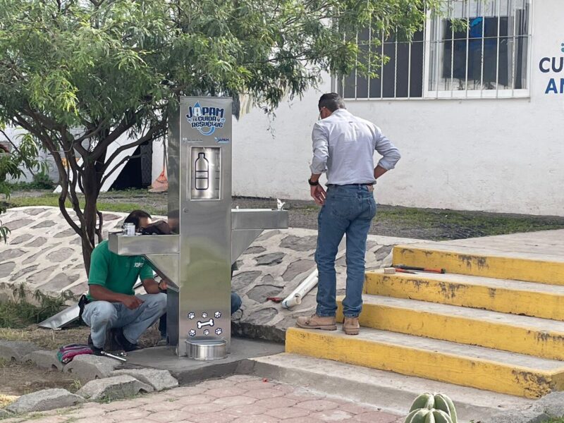 JAPAM instala bebederos en Cuidado Animal SJR
