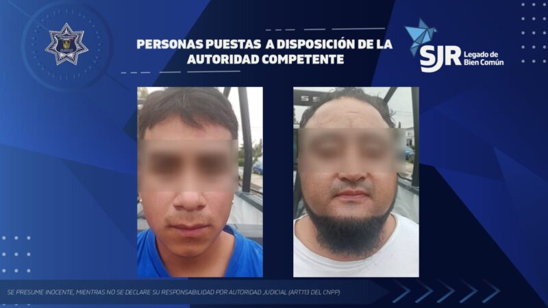 SSPM-SJR recupera tractocamión robado en Pedro Escobedo; detienen a dos personas