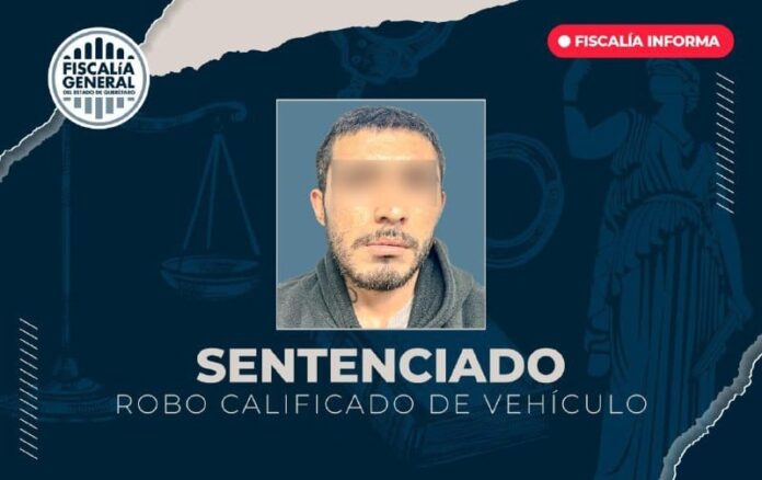 Sujeto recibe sentencia de 4 años y 6 meses de prisión por robo de vehículo en Pedro Escobedo