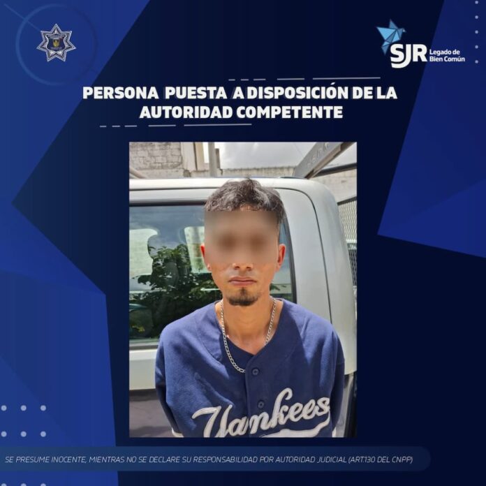 Elementos de la SSPM-SJR detienen a una persona por delitos contra la salud