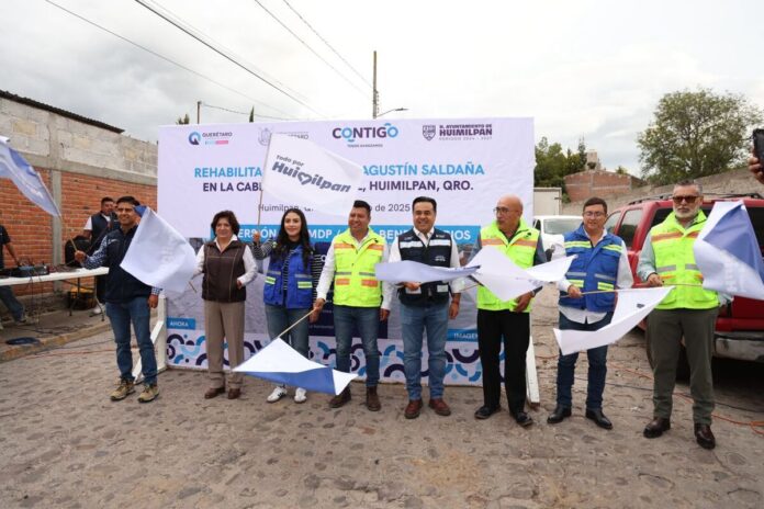 Rehabilitación de calle en Huimilpan mejora vialidad y servicios públicos