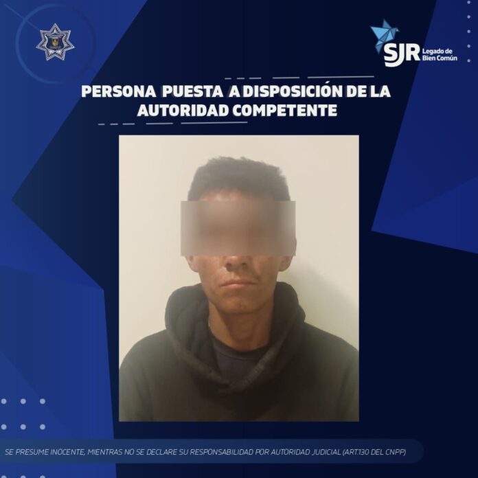 Elementos de la SSPM-SJR detienen a persona por robo de vehículo