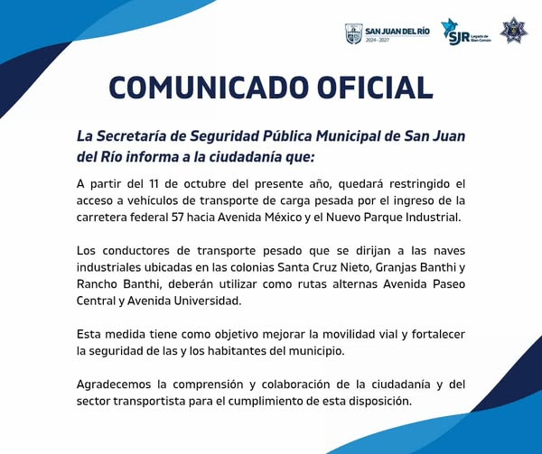 Cierran paso a carga pesada en Av. México tras el último accidente