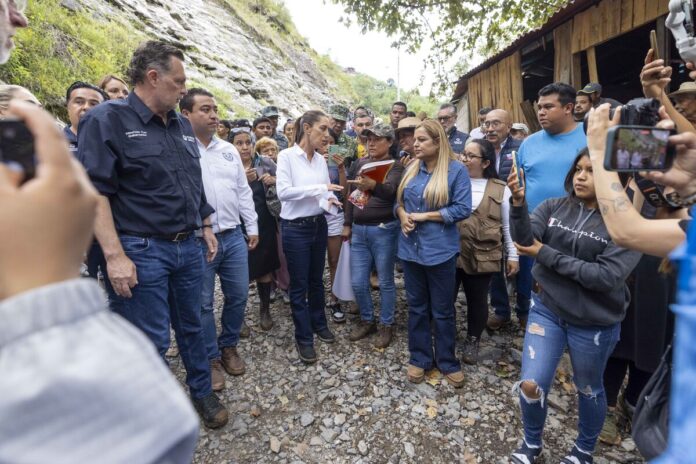 Presidenta Claudia Sheinbaum visita Sierra Gorda de Querétaro tras daños por lluvias