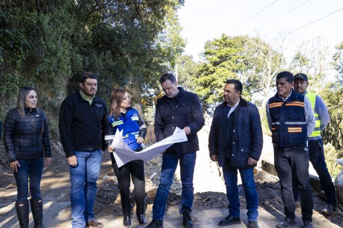 Mauricio Kuri supervisa trabajos de rehabilitación en San Joaquín tras contingencia