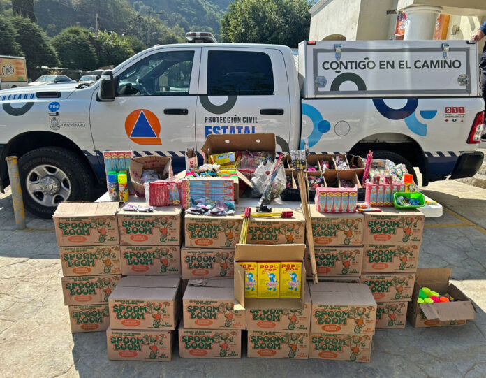 CEPCQ coordina operativo interinstitucional y decomisa más de 400 kg de pirotecnia en Pinal de Amoles