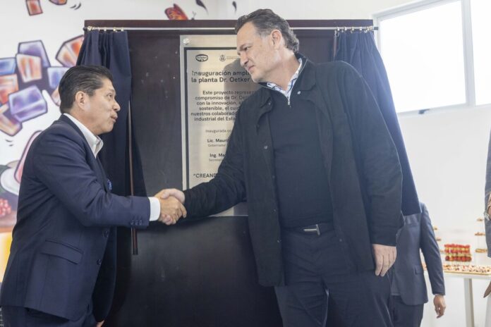 Inaugura Mauricio Kuri ampliación de la planta D´Gari y Rexal del Dr. Oetker México