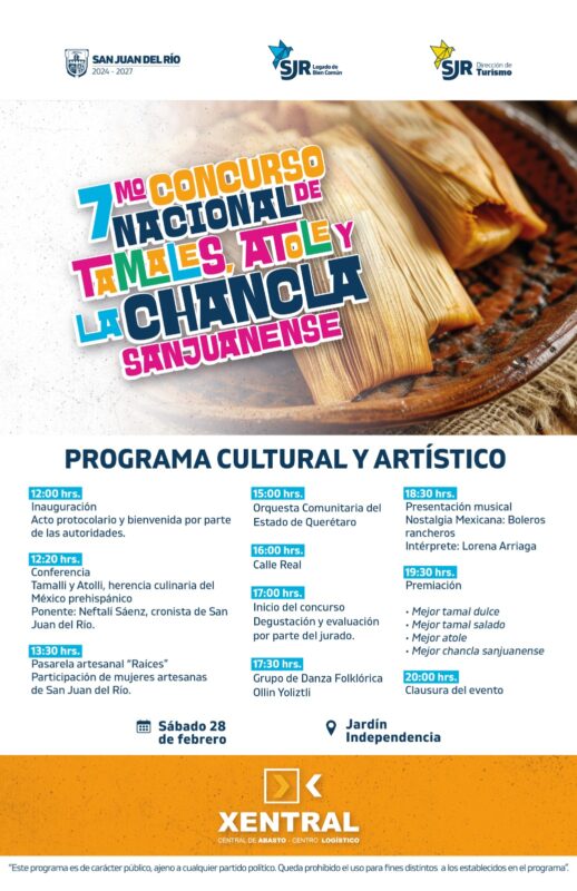 Presentan el “7º Concurso Nacional de Tamales, Atole y la Chancla Sanjuanense”