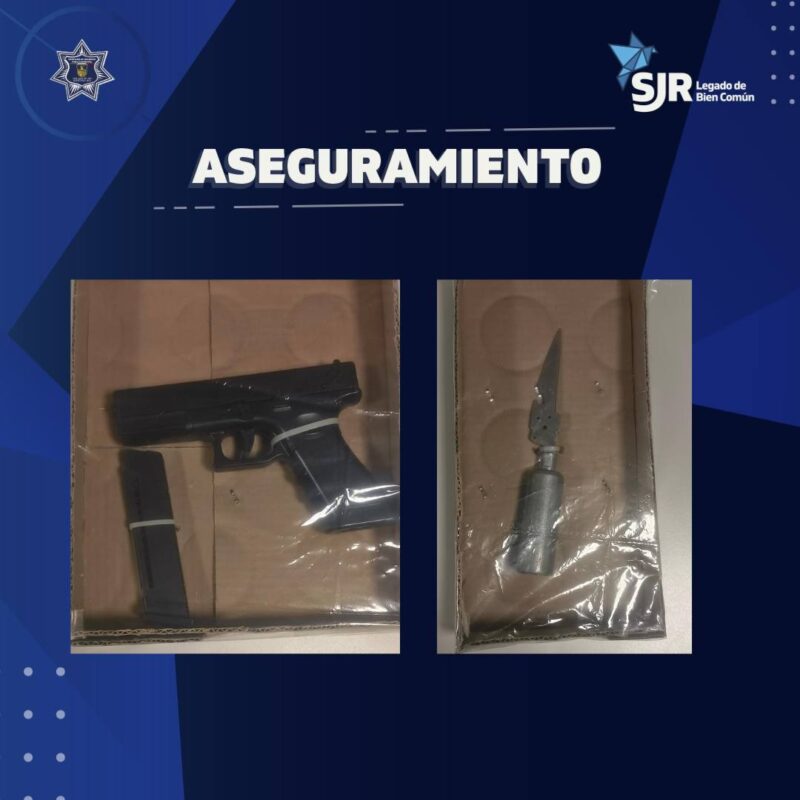 Detienen a sujeto armado en el Centro de SJR