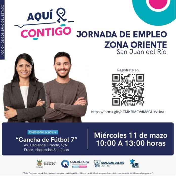 Ofrecerán más de 350 vacantes en la Jornada de Empleo Zona Oriente en SJR