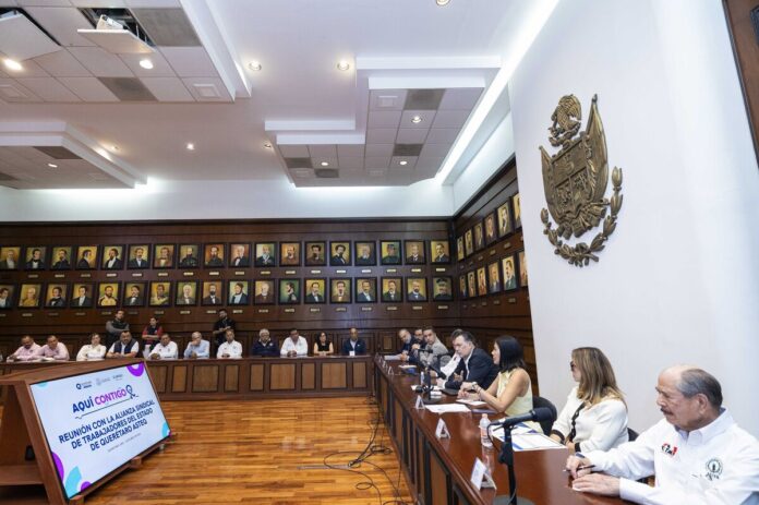 Encabeza Mauricio Kuri mesa de trabajo con la Alianza Sindical
