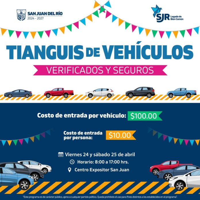 San Juan del Río el primer Tianguis de Vehículos Verificados y Seguros