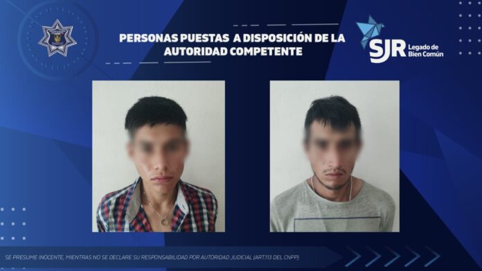 Oficiales de SSPM-SJR detienen a dos personas por delitos contra la salud y la seguridad