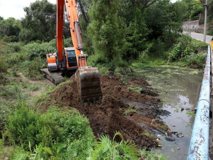 Gobierno Estatal y Municipal realizan labores de limpieza en río San Juan para prevenir contingencias