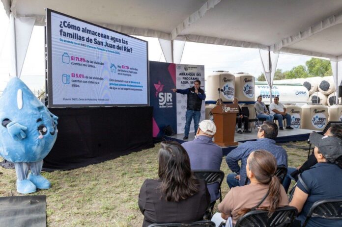 Lanza JAPAM el programa “Agua Segura” para financiar tinacos e instalación gratuita en SJR