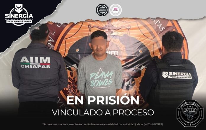 Fiscalía asegura a sujeto en Chiapas por homicidio calificado en SJR